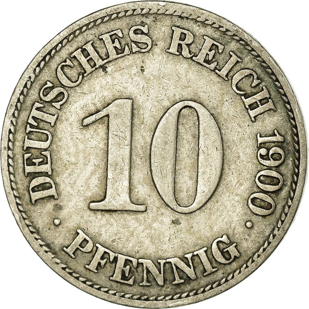 German Empire 10 Pfennig Coin | Deutsches Reich | Wilhelm II | Type 2 | KM12 1890 - 1916