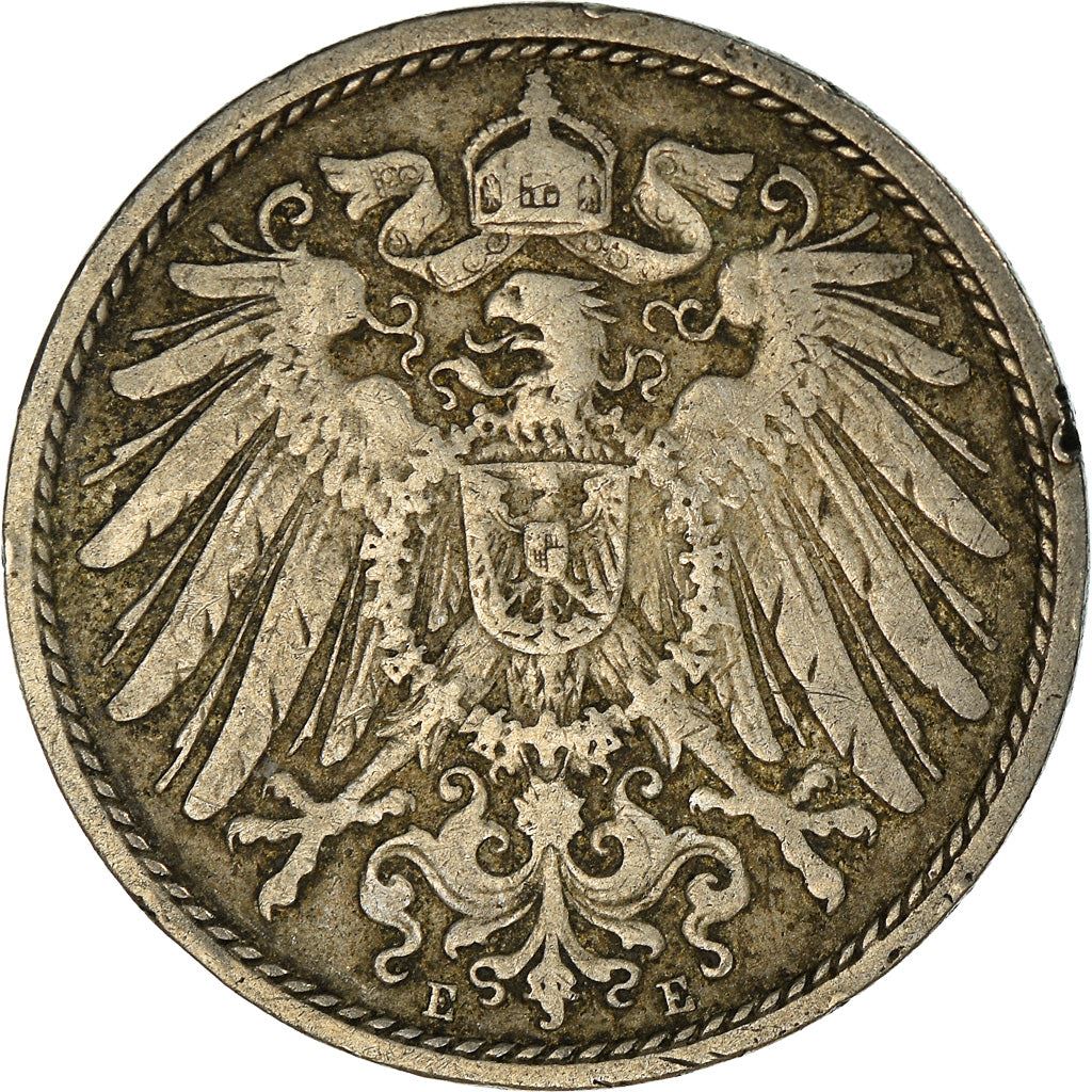 German Empire 10 Pfennig Coin | Deutsches Reich | Wilhelm II | Type 2 | KM12 1890 - 1916