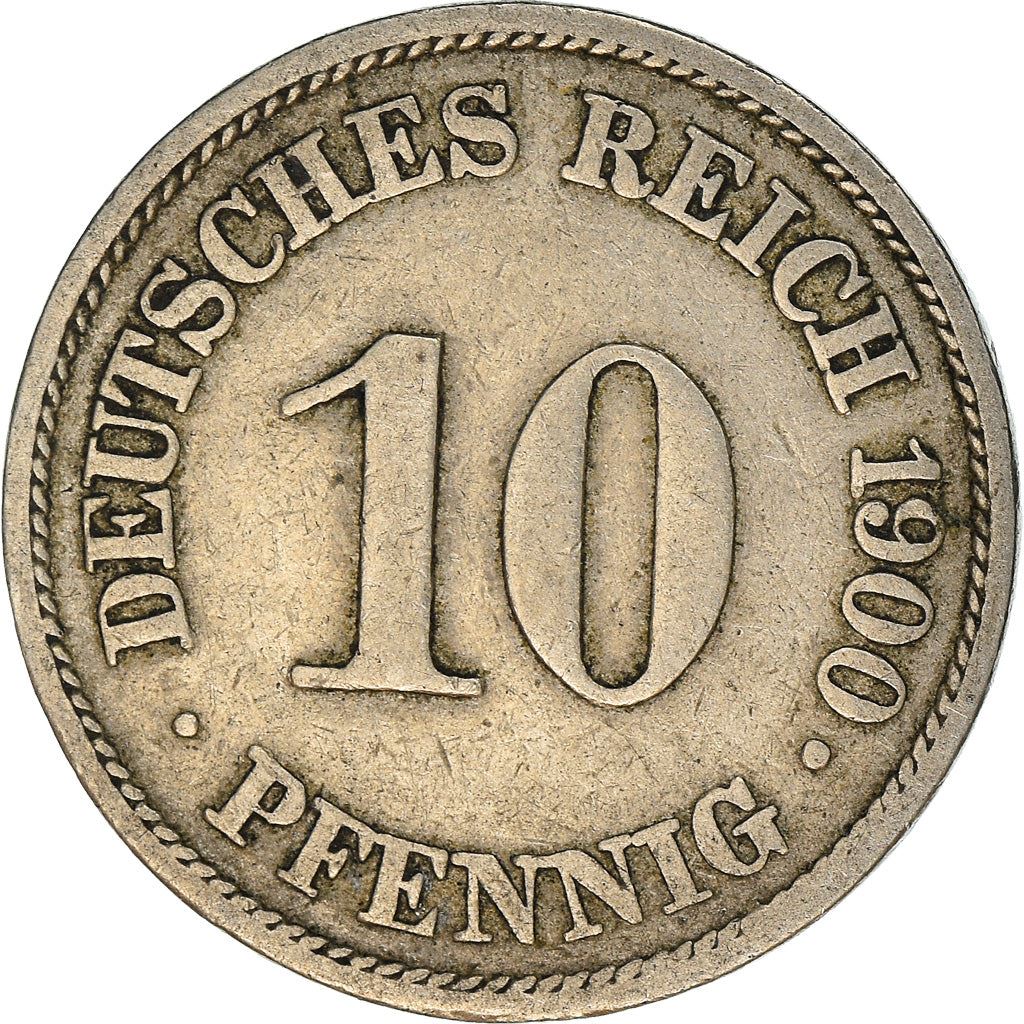 German Empire 10 Pfennig Coin | Deutsches Reich | Wilhelm II | Type 2 | KM12 1890 - 1916