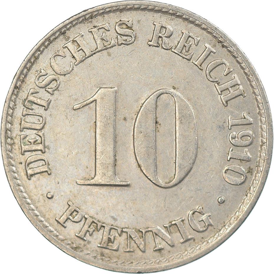 German Empire 10 Pfennig Coin | Deutsches Reich | Wilhelm II | Type 2 | KM12 1890 - 1916