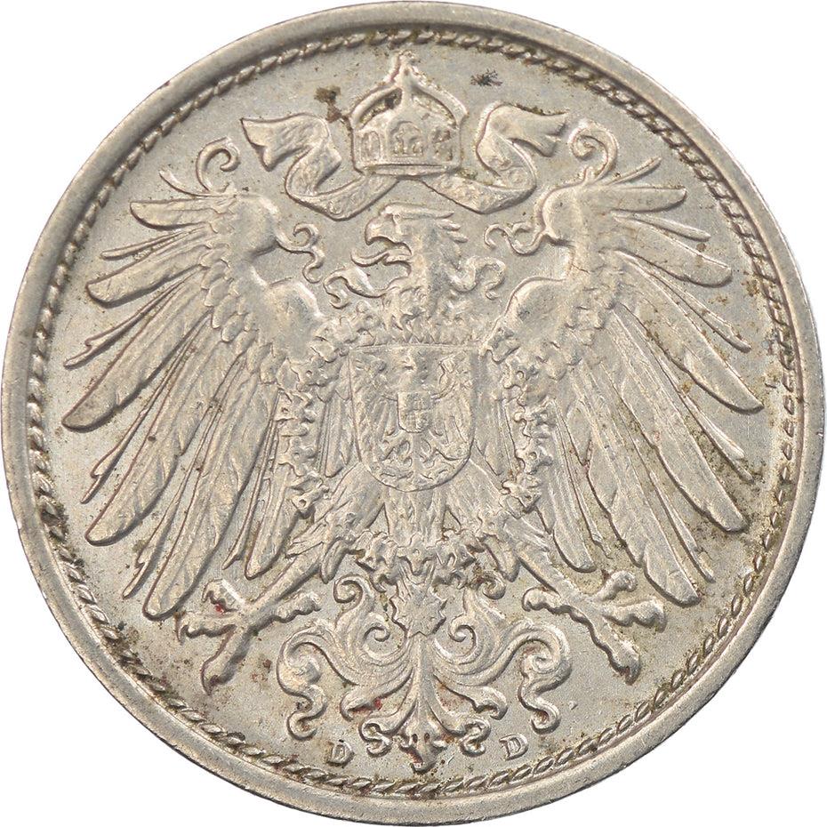 German Empire 10 Pfennig Coin | Deutsches Reich | Wilhelm II | Type 2 | KM12 1890 - 1916