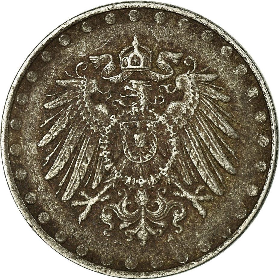 German Empire 10 Pfennig Coin | Deutsches Reich | Wilhelm II | Type 2 | KM20 | 1916 - 1922