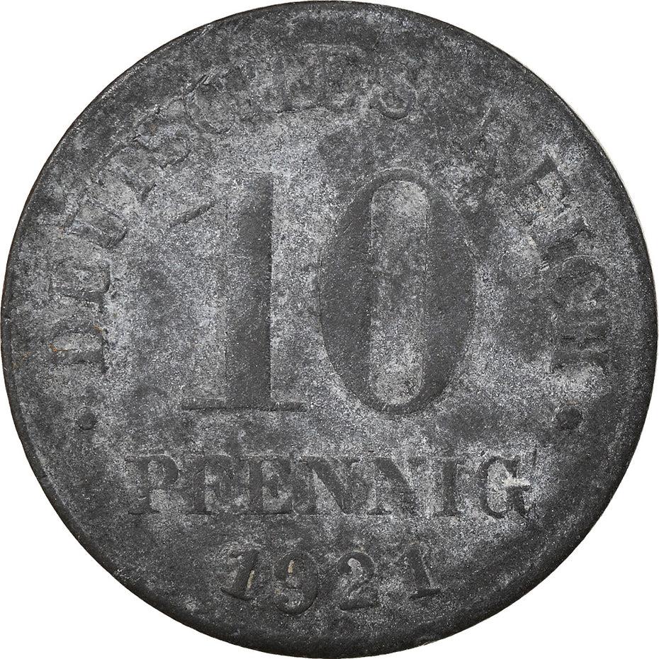 German Empire 10 Pfennig Coin | Deutsches Reich | Wilhelm II | Type 2 | KM26 | 1917 - 1922