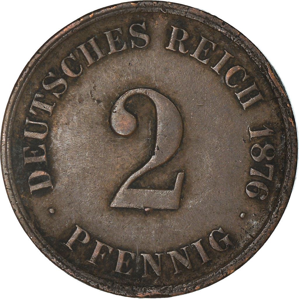 German Empire 2 Pfennig Coin | Deutsches Reich | Wilhelm I Type 1 | KM2 | 1873 - 1877