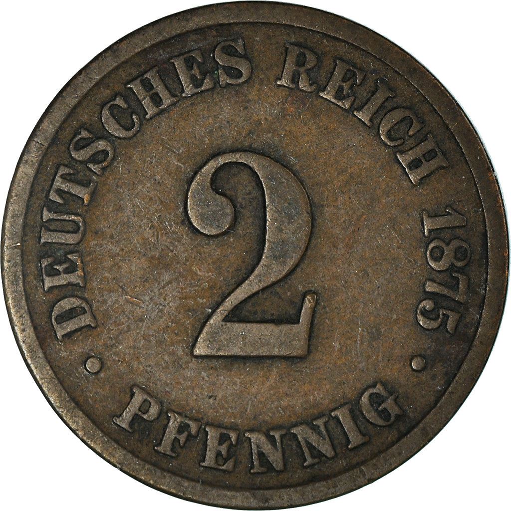 German Empire 2 Pfennig Coin | Deutsches Reich | Wilhelm I Type 1 | KM2 | 1873 - 1877