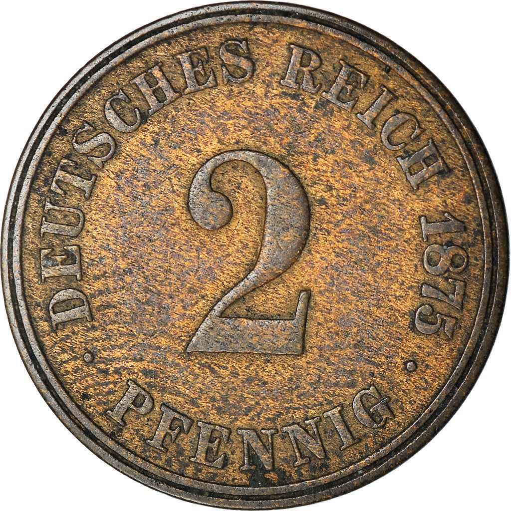 German Empire 2 Pfennig Coin | Deutsches Reich | Wilhelm I Type 1 | KM2 | 1873 - 1877