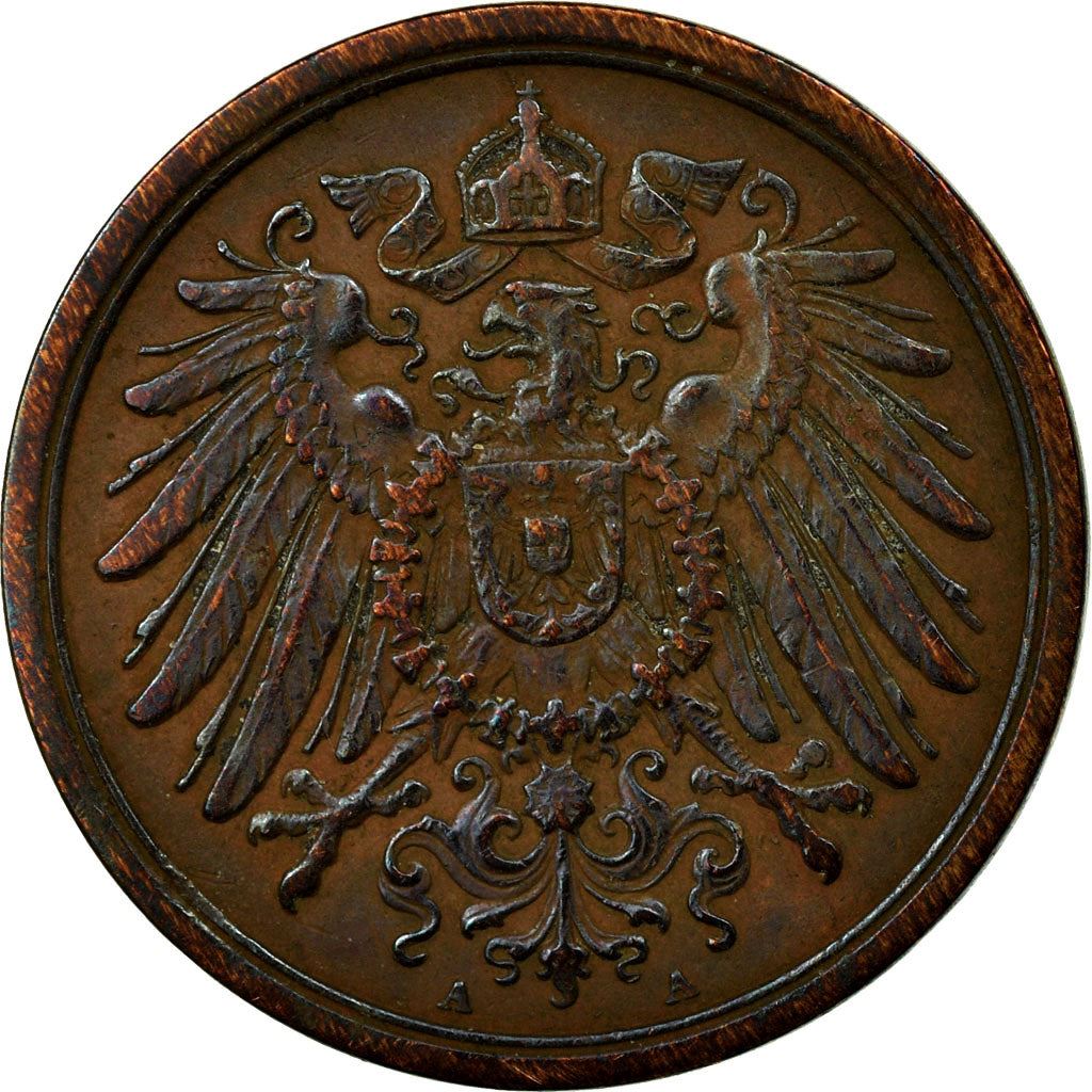 German Empire 2 Pfennig Coin | Deutsches Reich | Wilhelm II | Type 2 | KM16 | 1904 - 1916