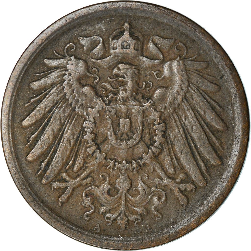 German Empire 2 Pfennig Coin | Deutsches Reich | Wilhelm II | Type 2 | KM16 | 1904 - 1916