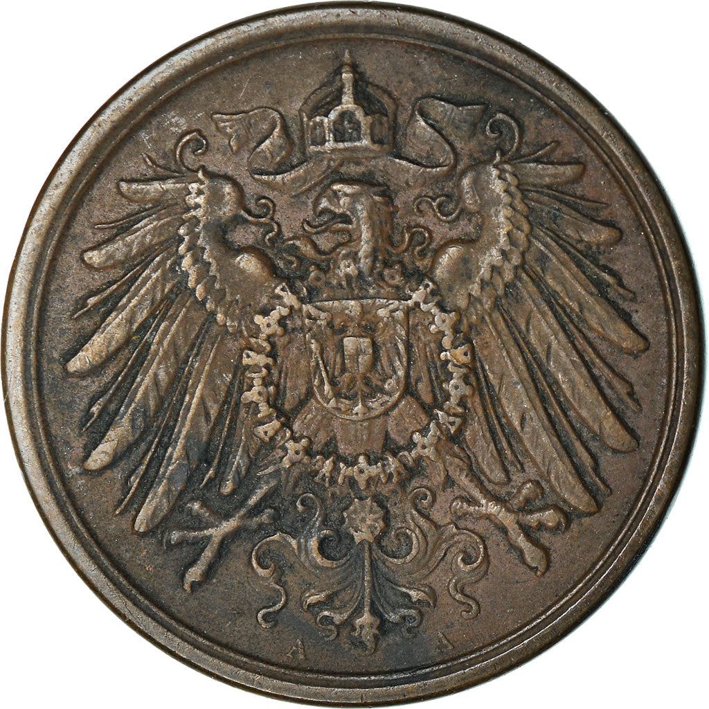 German Empire 2 Pfennig Coin | Deutsches Reich | Wilhelm II | Type 2 | KM16 | 1904 - 1916