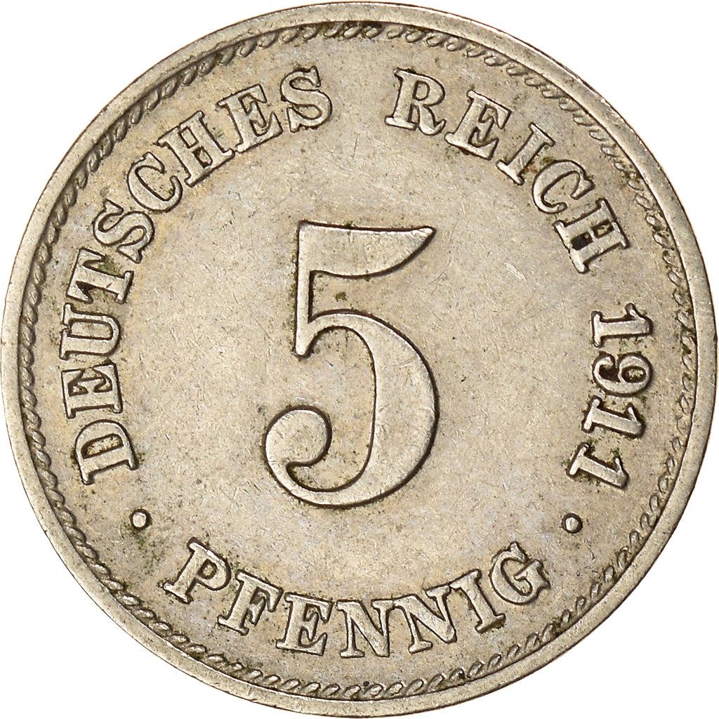 German Empire 5 Pfennig Coin | Deutsches Reich | Wilhelm II | Type 2 | KM11 | 1890 - 1915