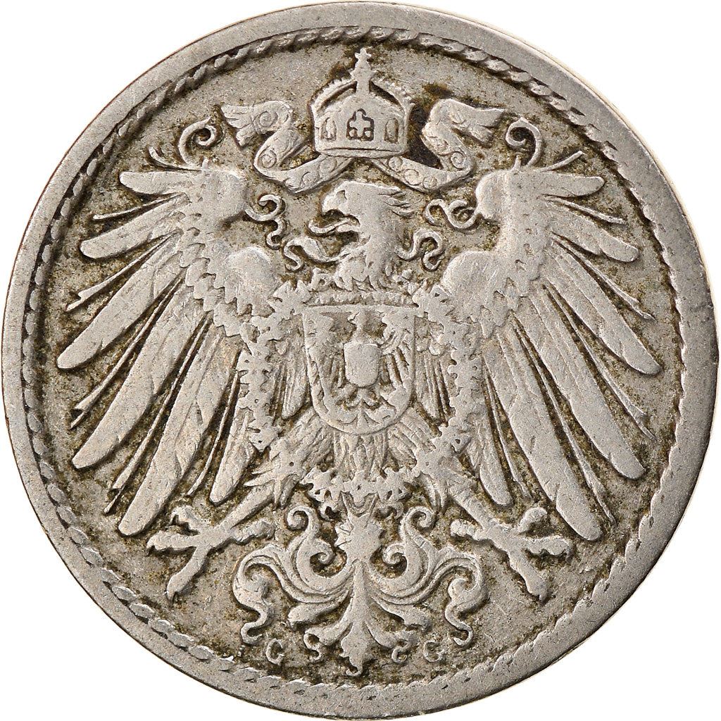 German Empire 5 Pfennig Coin | Deutsches Reich | Wilhelm II | Type 2 | KM11 | 1890 - 1915