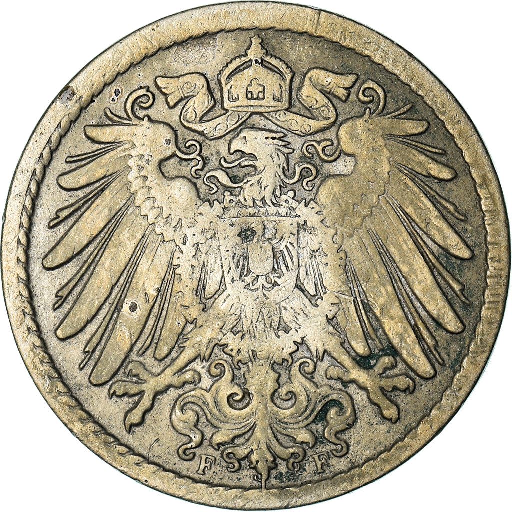 German Empire 5 Pfennig Coin | Deutsches Reich | Wilhelm II | Type 2 | KM11 | 1890 - 1915