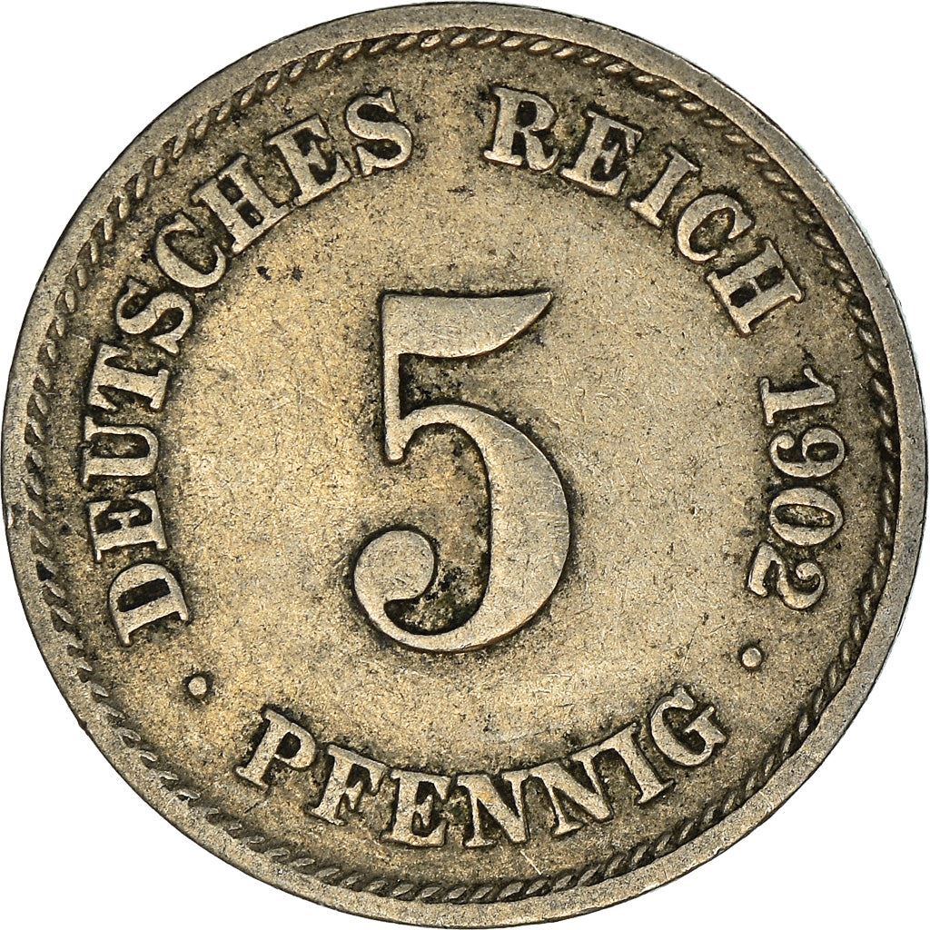 German Empire 5 Pfennig Coin | Deutsches Reich | Wilhelm II | Type 2 | KM11 | 1890 - 1915