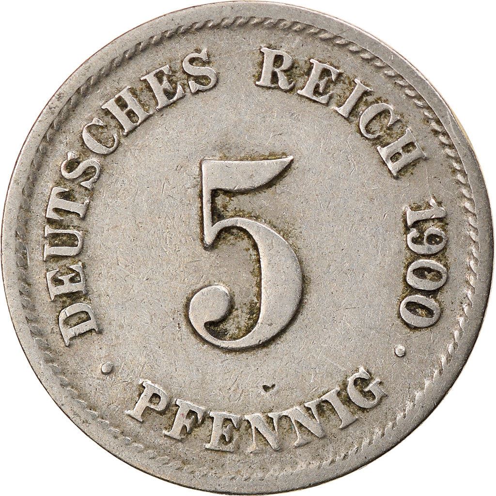 German Empire 5 Pfennig Coin | Deutsches Reich | Wilhelm II | Type 2 | KM11 | 1890 - 1915