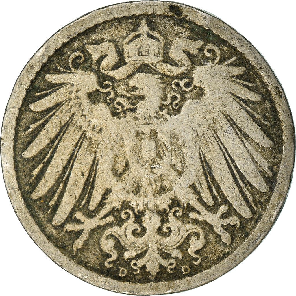 German Empire 5 Pfennig Coin | Deutsches Reich | Wilhelm II | Type 2 | KM11 | 1890 - 1915