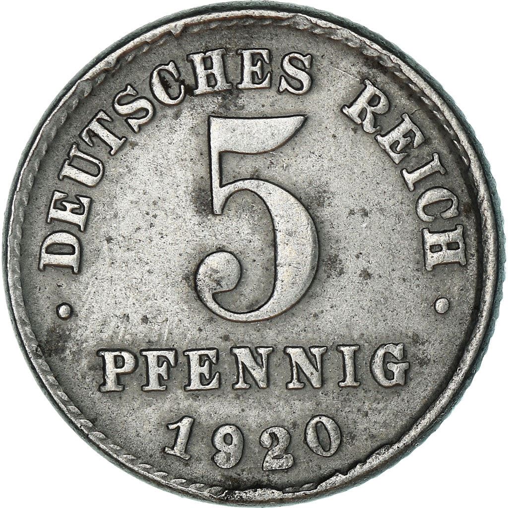 German Empire 5 Pfennig Coin | Deutsches Reich | Wilhelm II | Type 2 | KM19 | 1915 - 1922