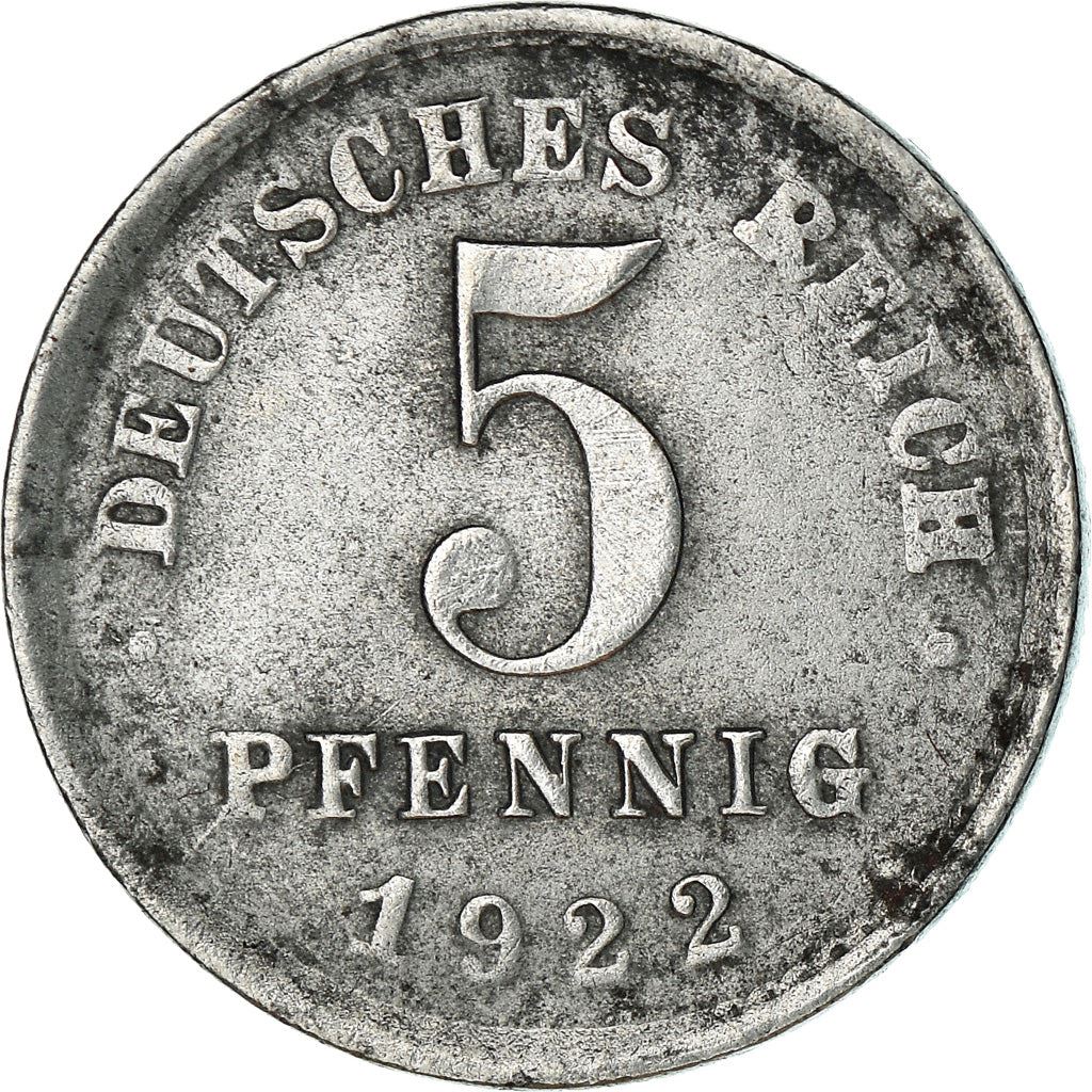 German Empire 5 Pfennig Coin | Deutsches Reich | Wilhelm II | Type 2 | KM19 | 1915 - 1922