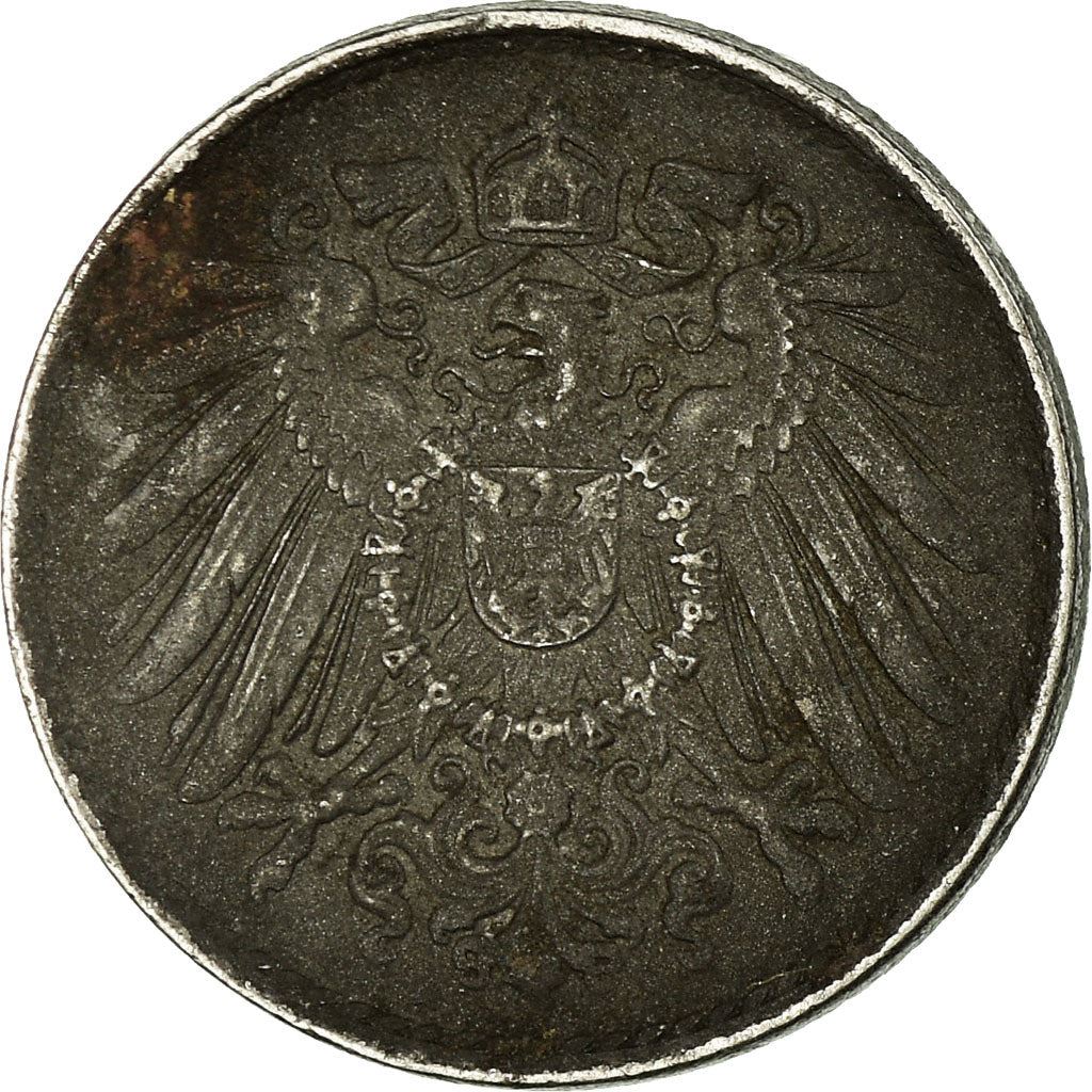 German Empire 5 Pfennig Coin | Deutsches Reich | Wilhelm II | Type 2 | KM19 | 1915 - 1922