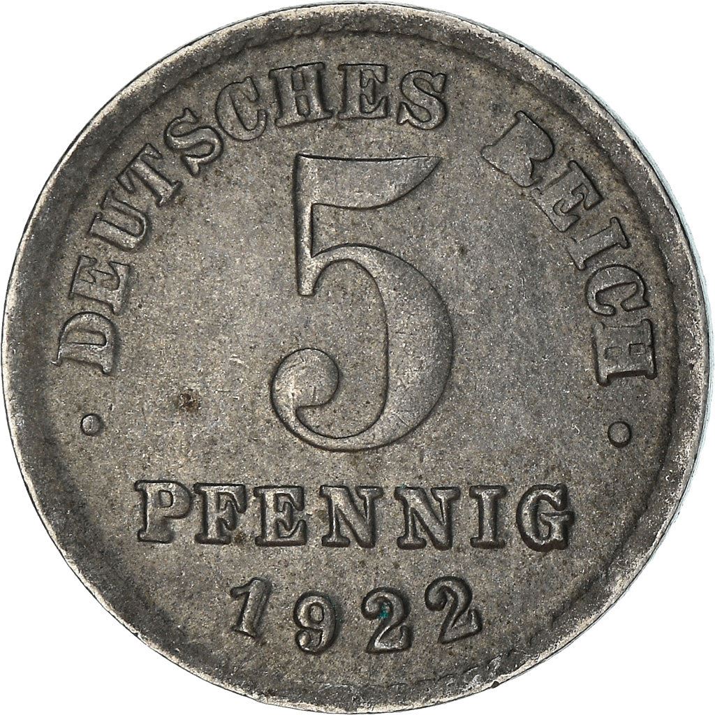 German Empire 5 Pfennig Coin | Deutsches Reich | Wilhelm II | Type 2 | KM19 | 1915 - 1922