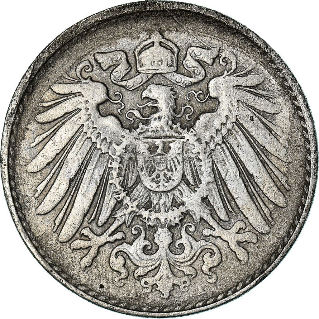 German Empire 5 Pfennig Coin | Deutsches Reich | Wilhelm II | Type 2 | KM19 | 1915 - 1922