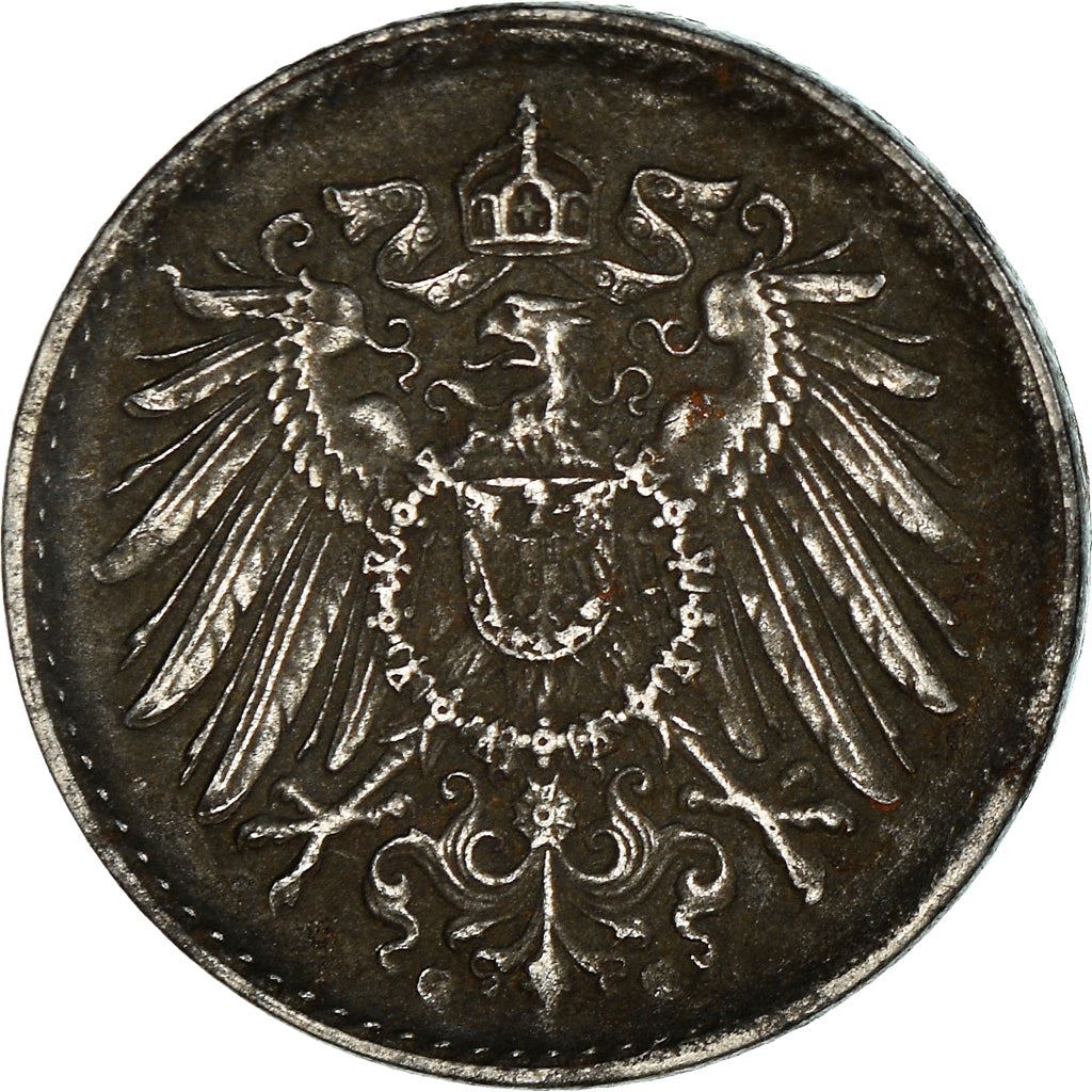 German Empire 5 Pfennig Coin | Deutsches Reich | Wilhelm II | Type 2 | KM19 | 1915 - 1922