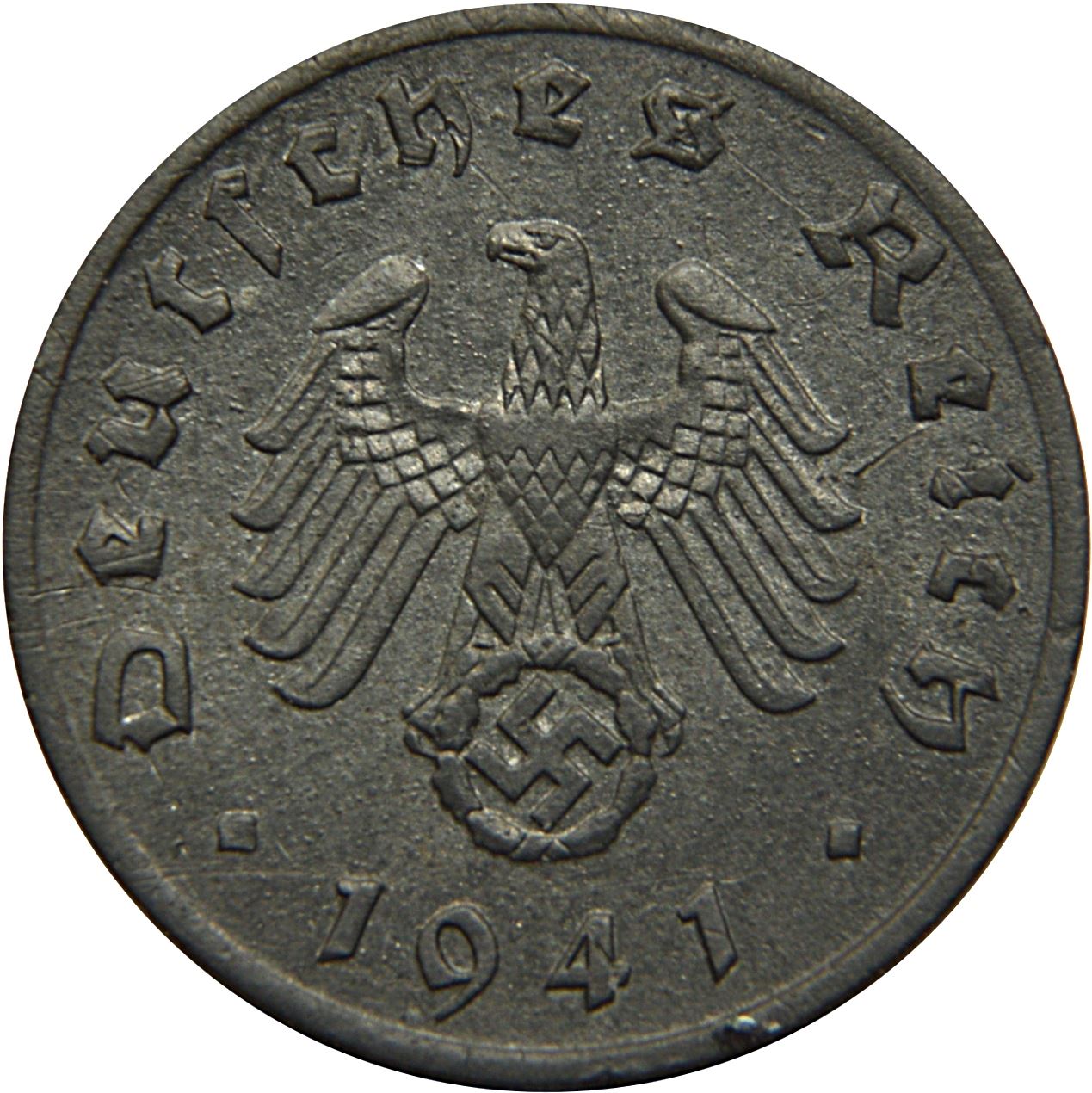 German Third Reich 1 Reichspfennig Coin | KM97 | 1940 - 1945