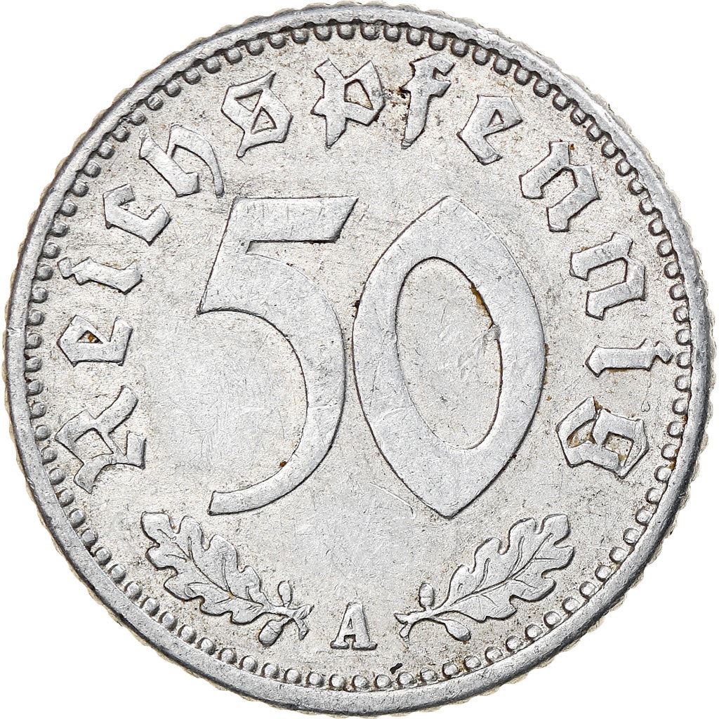 German Third Reich 50 Reichspfennig Coin | KM96 | 1939 - 1944