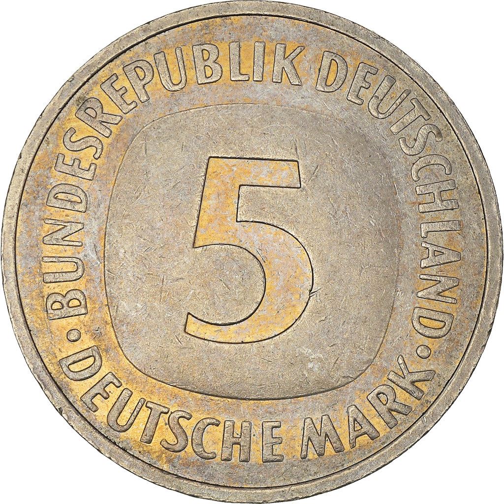 Germany 5 Deutsche Mark Coin | Eagle | KM140.1 | 1975 - 2001