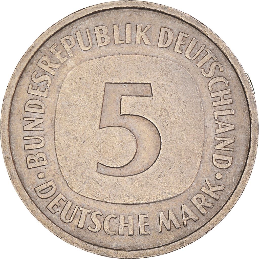 Germany 5 Deutsche Mark Coin | Eagle | KM140.1 | 1975 - 2001