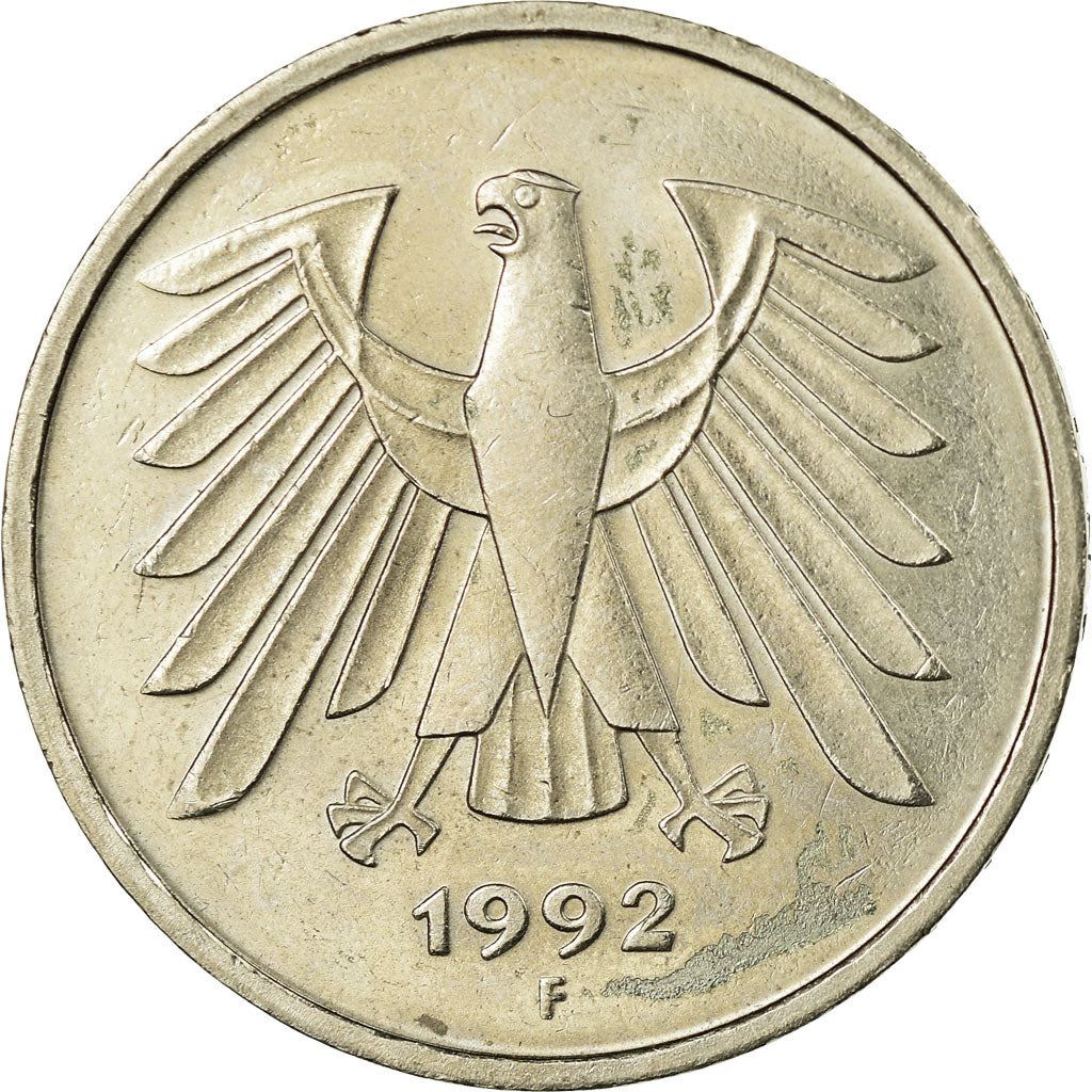 Germany 5 Deutsche Mark Coin | Eagle | KM140.1 | 1975 - 2001