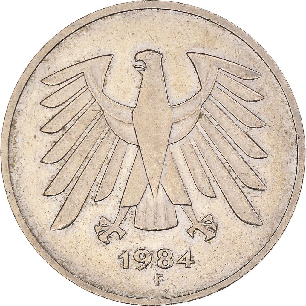 Germany 5 Deutsche Mark Coin | Eagle | KM140.1 | 1975 - 2001