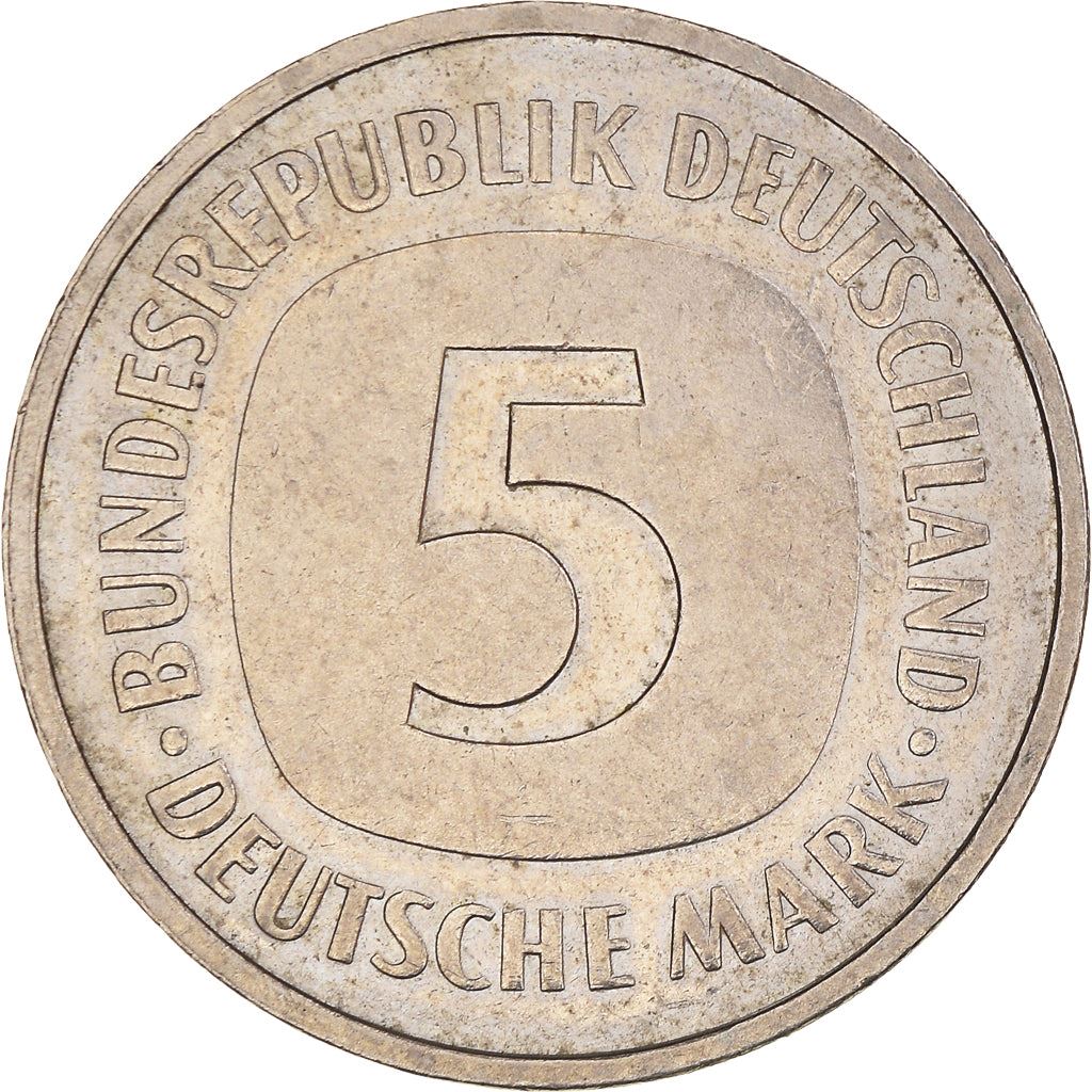 Germany 5 Deutsche Mark Coin | Eagle | KM140.1 | 1975 - 2001