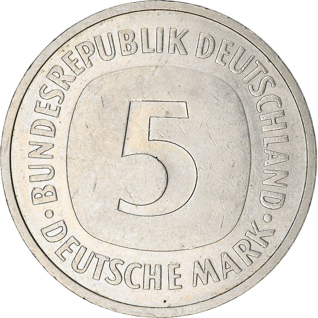 Germany 5 Deutsche Mark Coin | Eagle | KM140.1 | 1975 - 2001