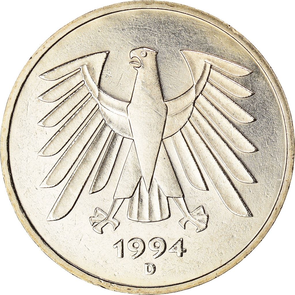 Germany 5 Deutsche Mark Coin | Eagle | KM140.1 | 1975 - 2001