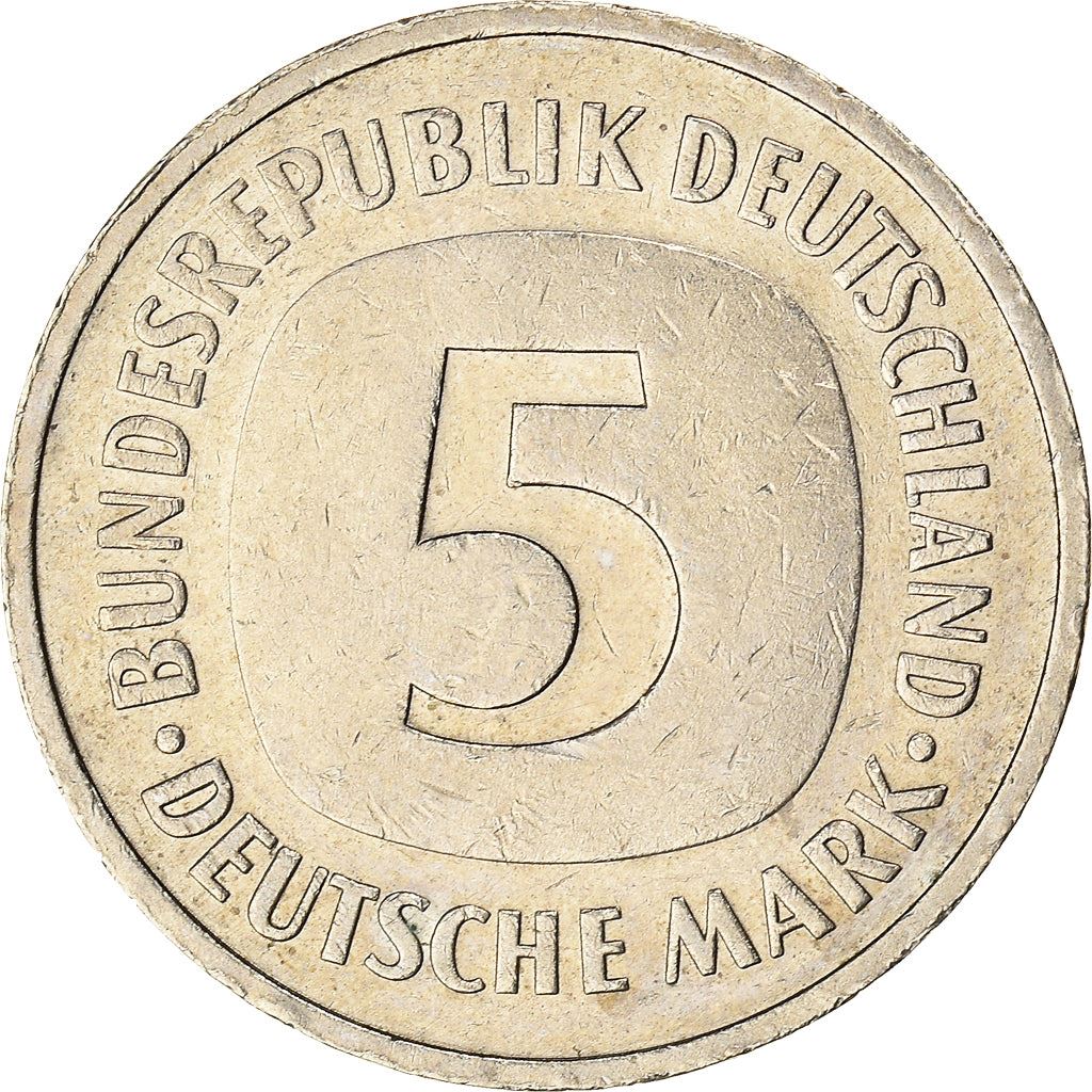 Germany 5 Deutsche Mark Coin | Eagle | KM140.1 | 1975 - 2001