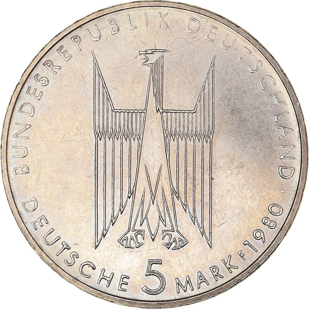 Germany | 5 Deutsche Mark Coin | Kolner Dom | KM153 | 1980