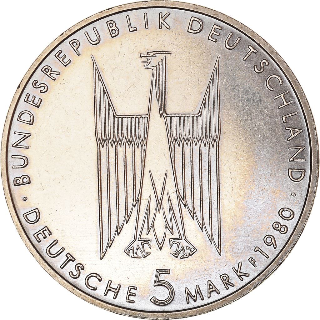 Germany | 5 Deutsche Mark Coin | Kolner Dom | KM153 | 1980