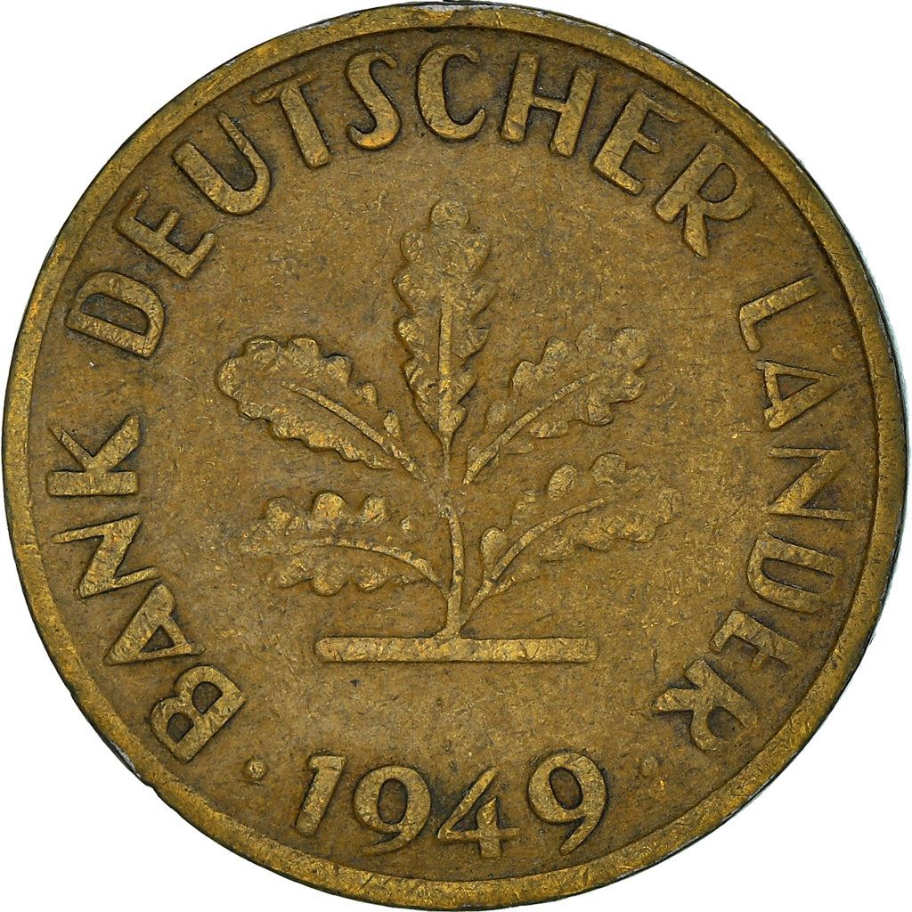 Germany Coin German 10 Pfennig | Oak Seedling | KM103 | 1949