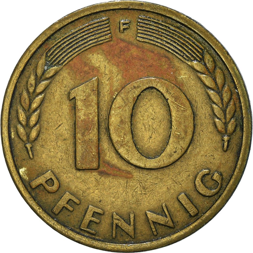 Germany Coin German 10 Pfennig | Oak Seedling | KM103 | 1949