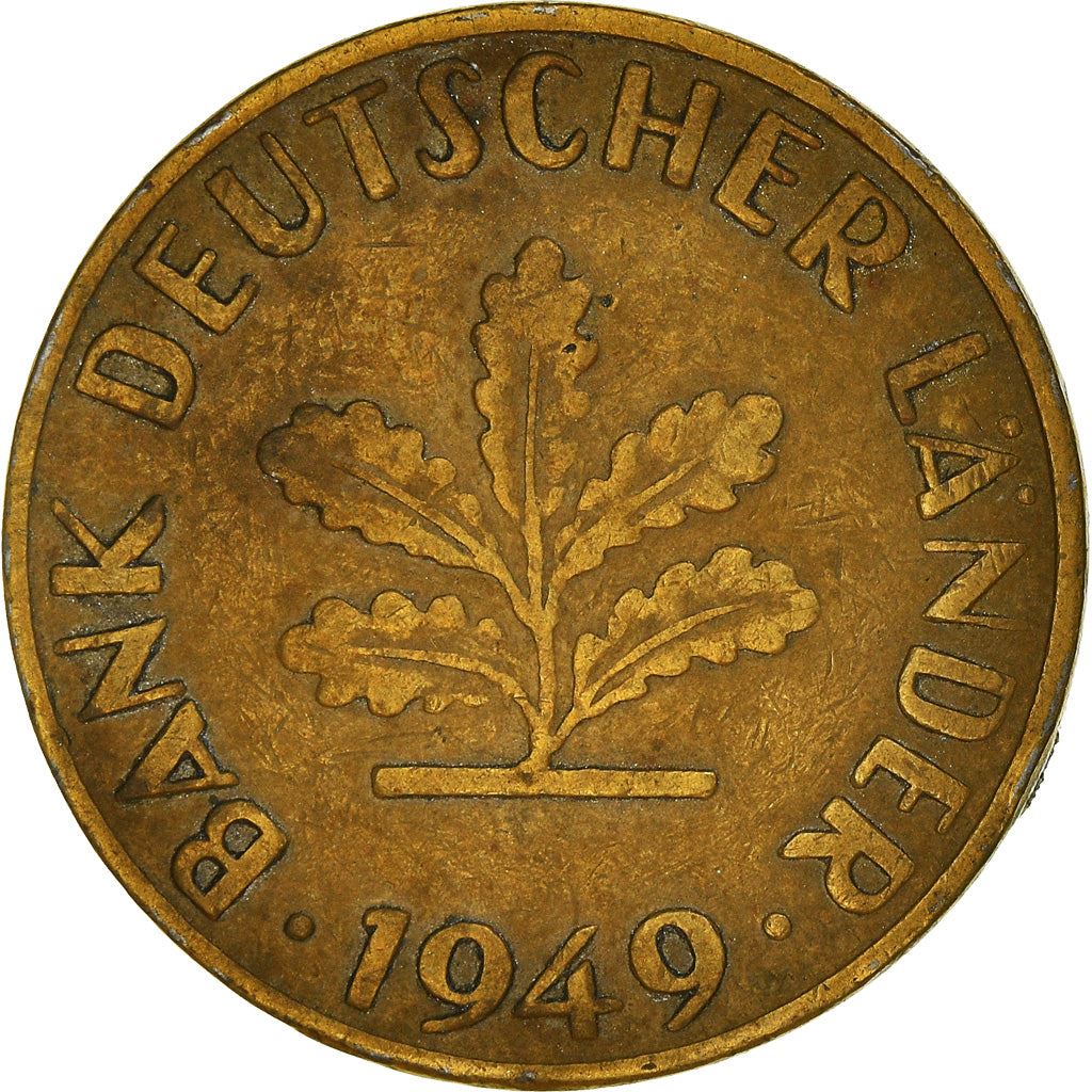 Germany Coin German 10 Pfennig | Oak Seedling | KM103 | 1949