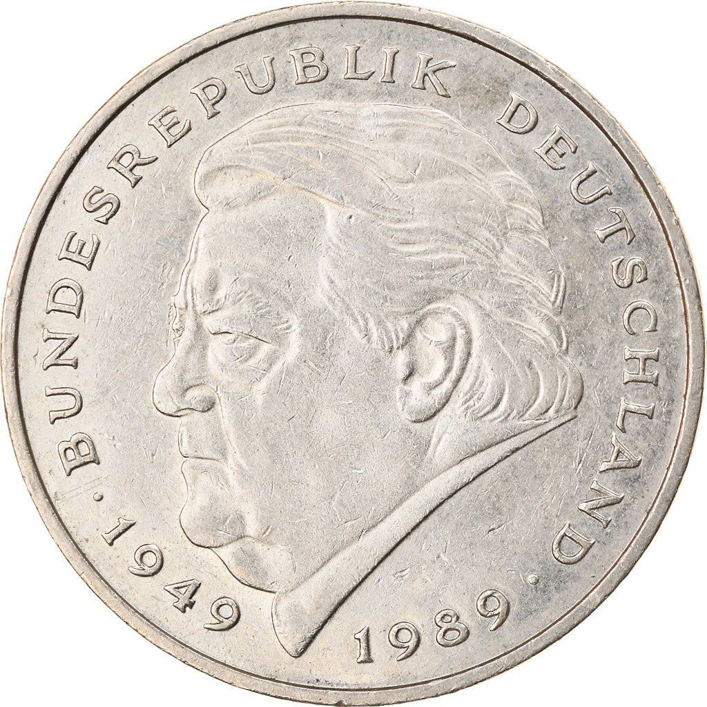 Germany Coin German 2 Deutsche Mark | Franz Josef Strauss | Eagle | KM175 | 1990 - 2001