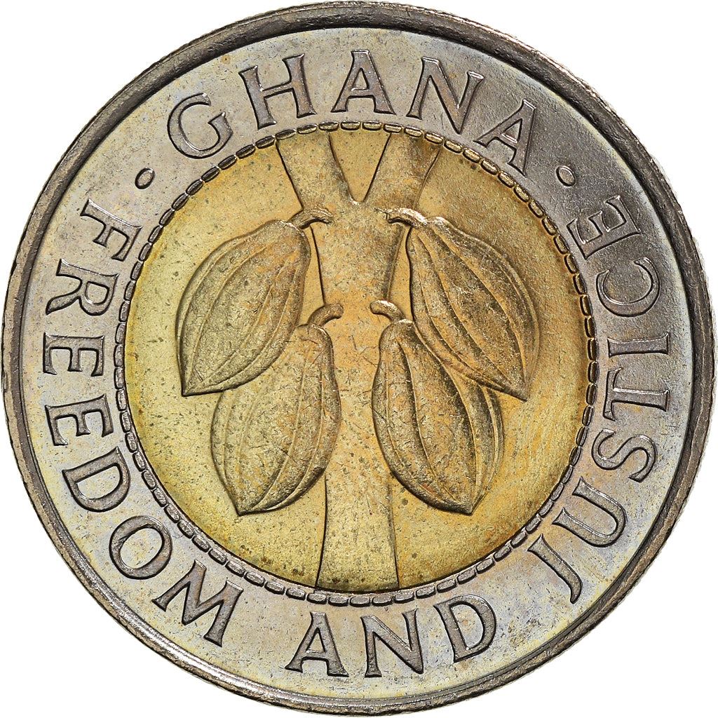 Ghana 100 Cedis Coin | Cocoa beans | KM32 | 1991 - 1999