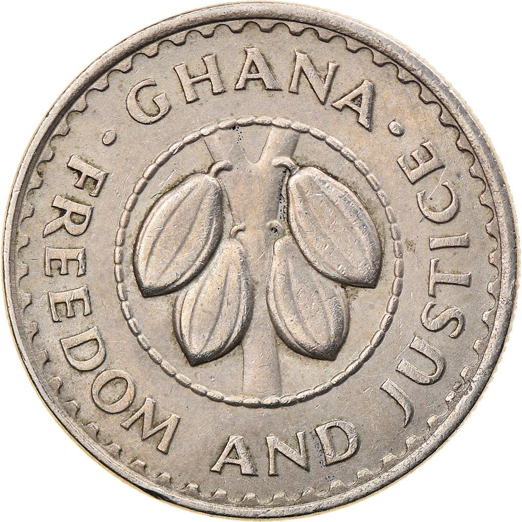 Ghana 5 Pesewas Coin | Cacao Fruits | KM15 | 1967 - 1975