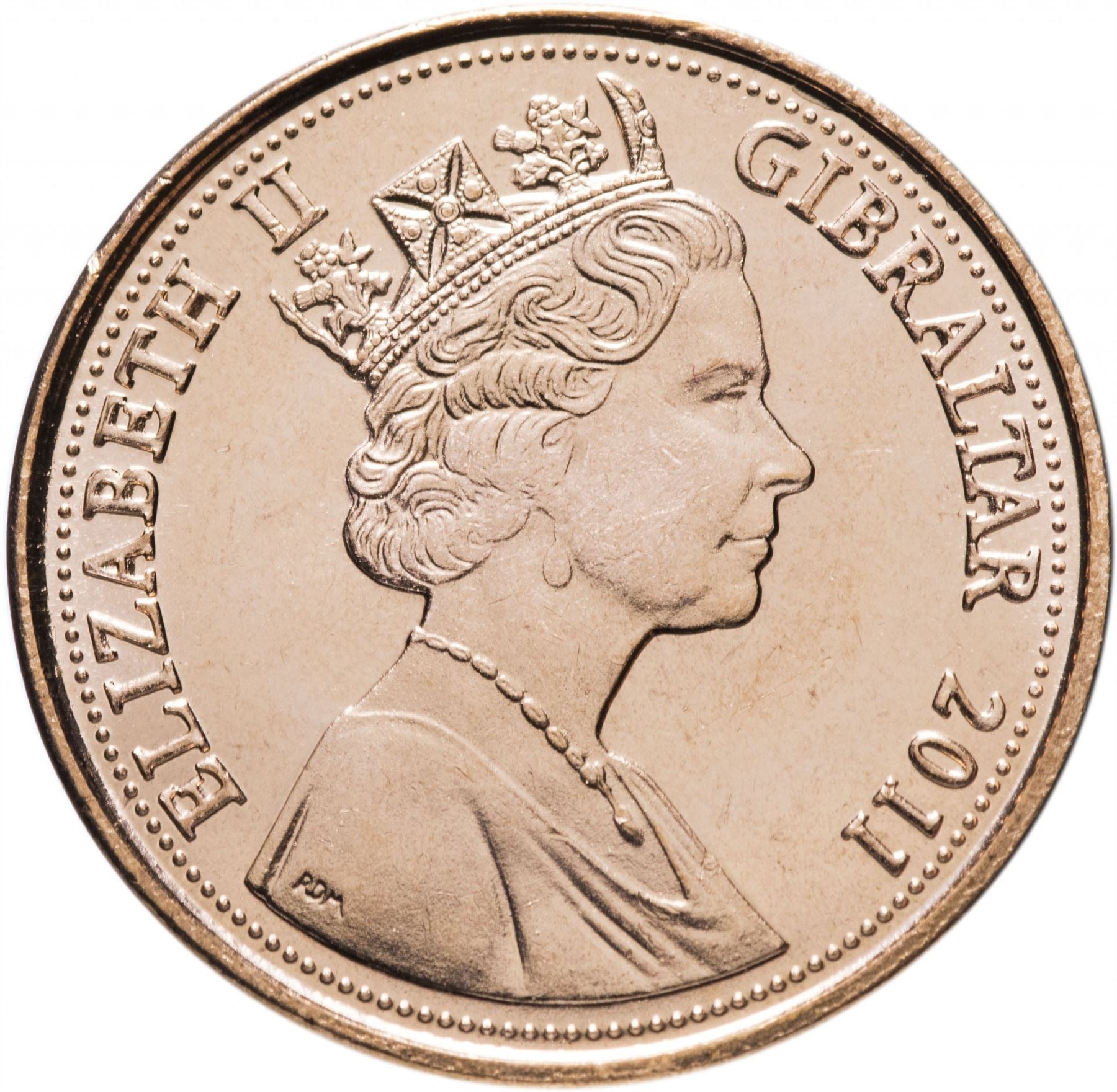 Gibraltar | 1 Penny | Queen Elizabeth II | Barbary Partridge | KM1098 | 2010 - 2011