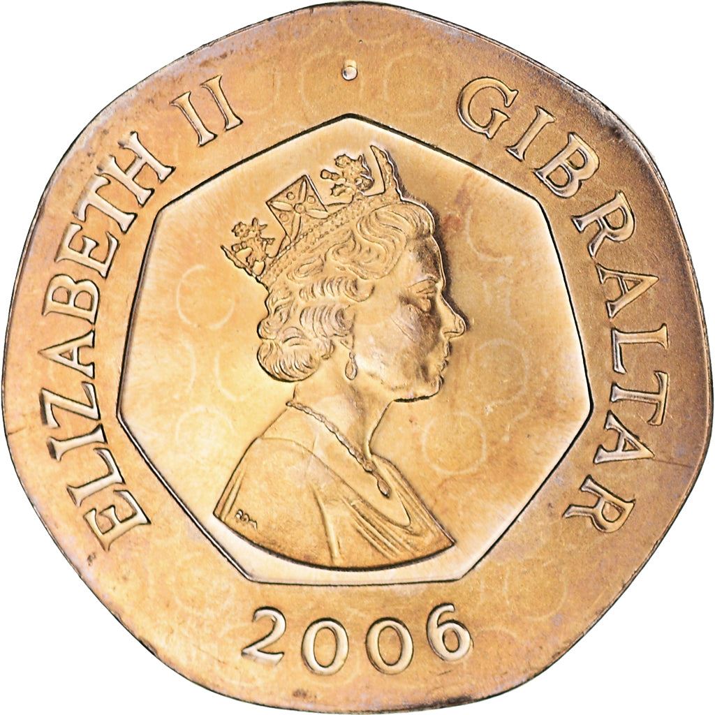 Gibraltar | 20 Pence | Queen Elizabeth II | Keys of Gibraltar | KM1083 | 2005 - 2011