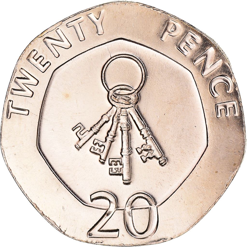 Gibraltar | 20 Pence | Queen Elizabeth II | Keys of Gibraltar | KM1083 | 2005 - 2011