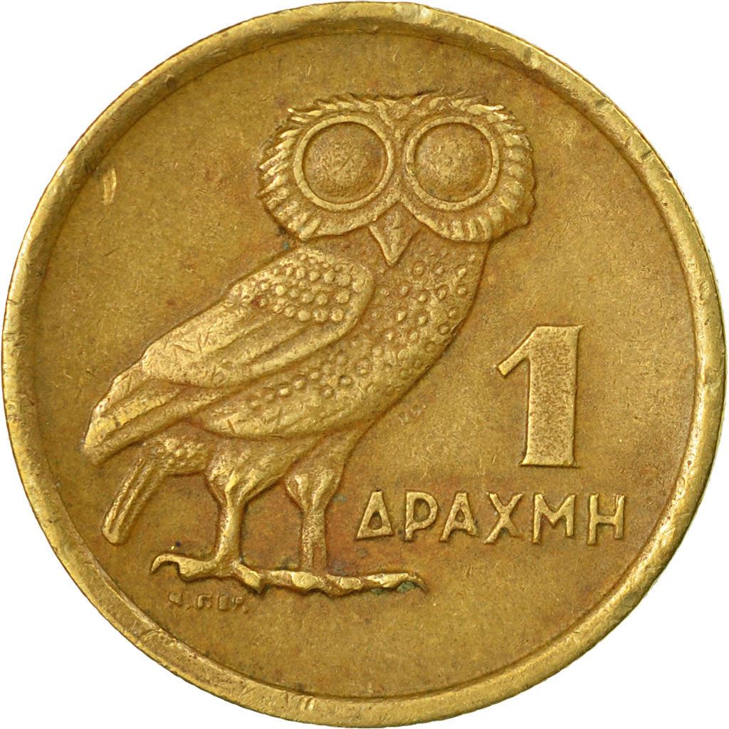 Greece Coin Greek 1 Drachma | Constantine II | Soldier | Pheonix | KM98 | 1971 - 1973