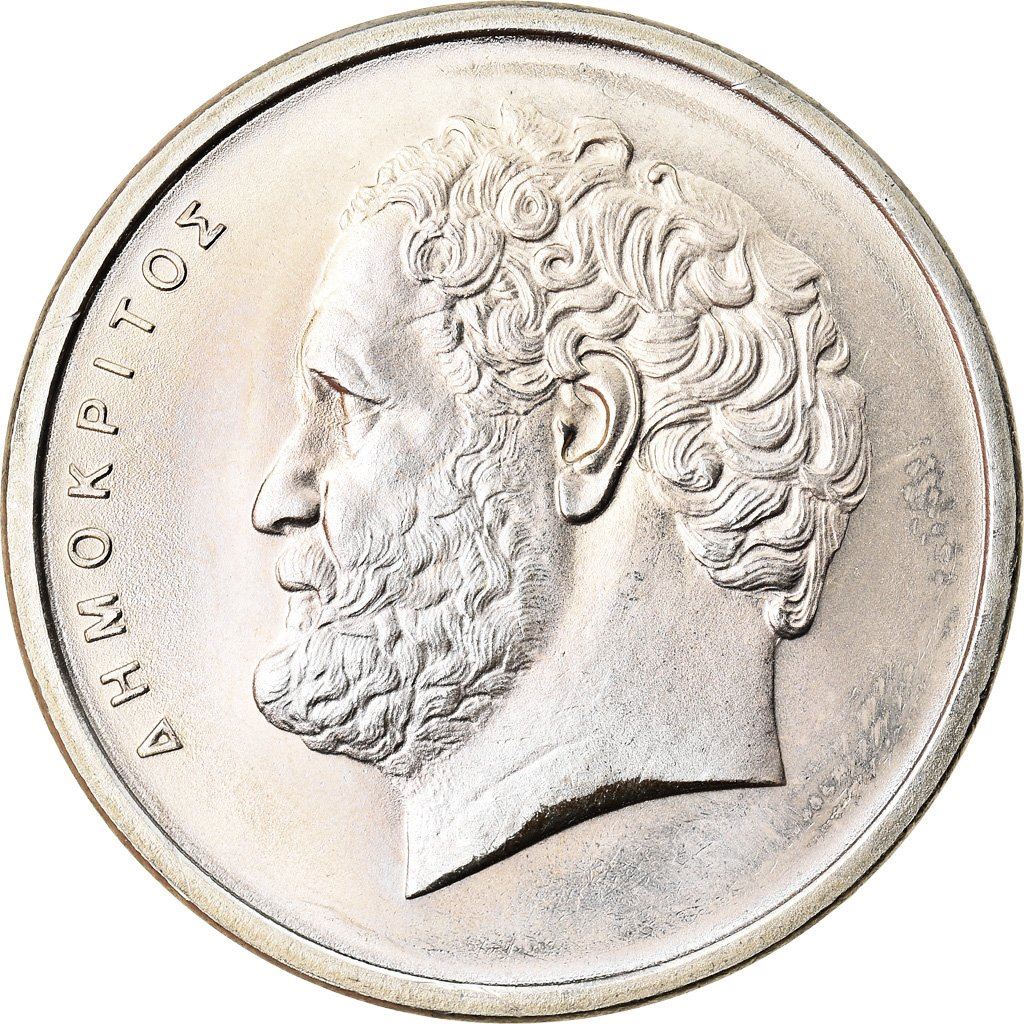 Greece Coin Greek 10 Drachmai | Democritus | Atom | KM119 | 1976 - 1980