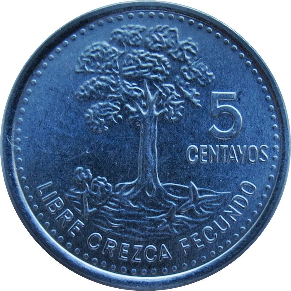 Guatemala 5 Centavos, 2009-2016