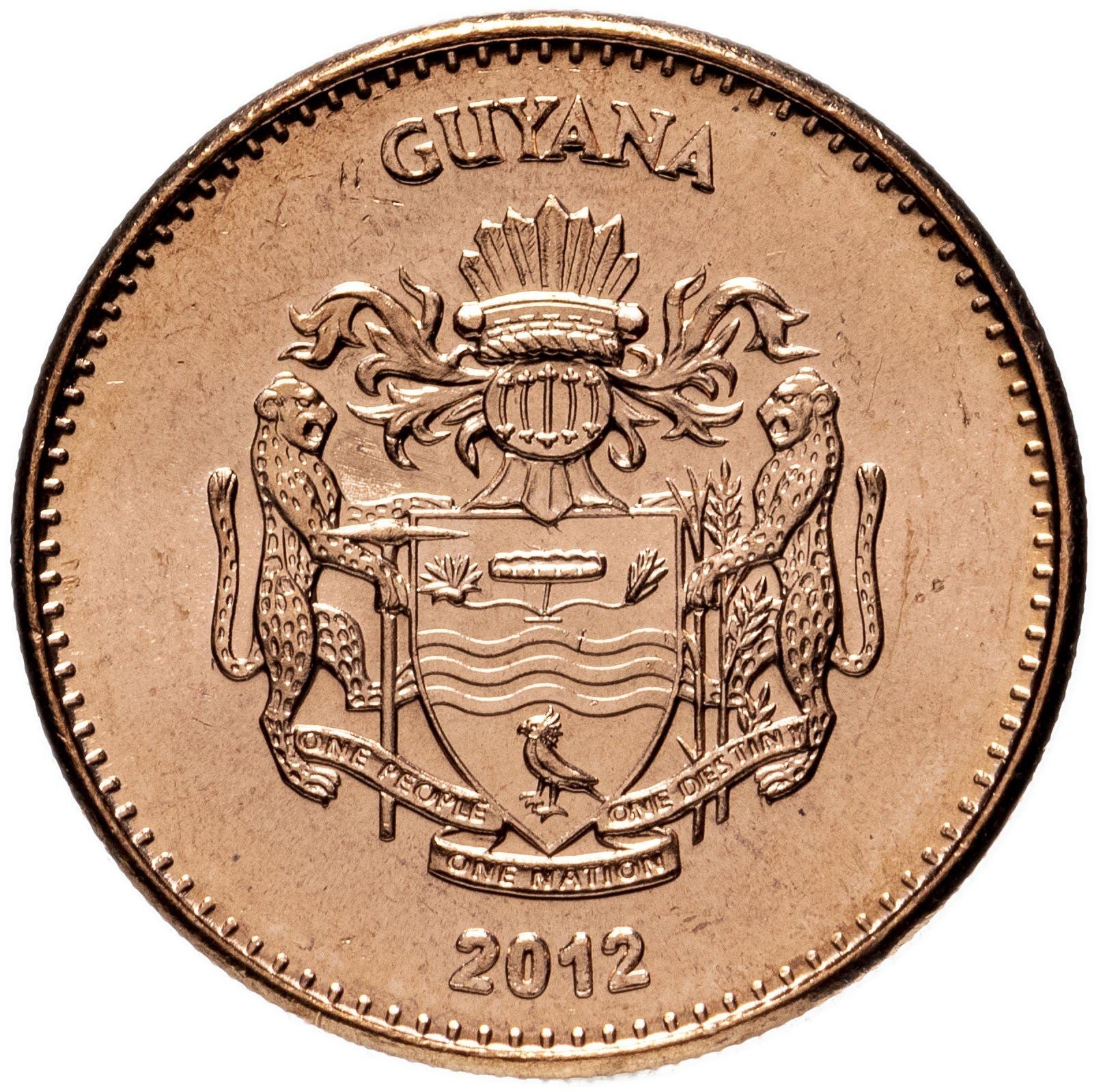 Guyana | 5 Dollars Coin | Sugar Cane | KM51 | 1996 - 2019